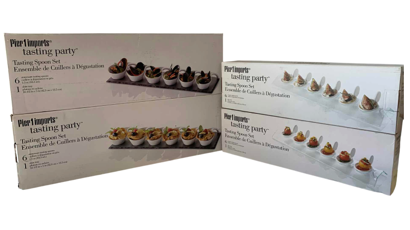 View 1 of FOUR SETS OF PIER ONE IMPORTS TASTING PARTY TASTING SPOON SETS ASSORTED SIZES