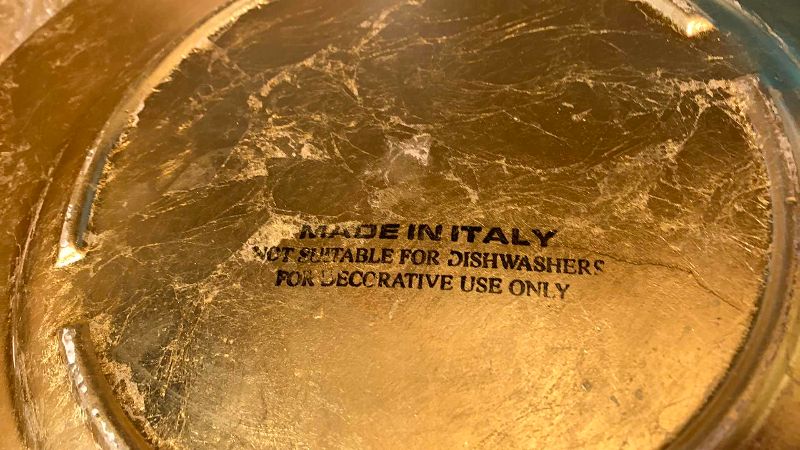 View 2 of EIGHT GOLD CHARGER PLATES MADE IN ITALY