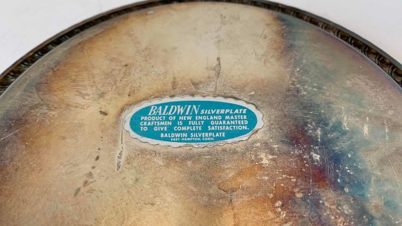 View 3 of BALDWIN SILVER PLATED TRAY 8”