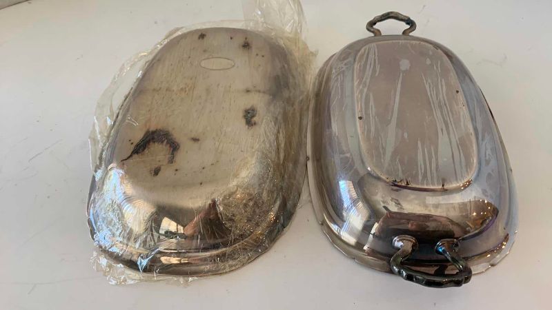 View 2 of REED AND BARTON MAYFLOWER 500 DOUBLE VEGETABLE BOWL LIDDED BOWL 10”