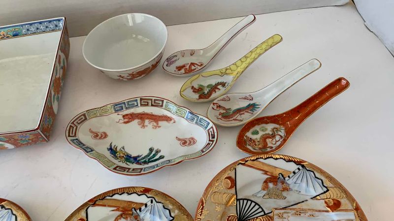 View 2 of VINTAGE JAPANESE KIT PLATES AND SPOONS