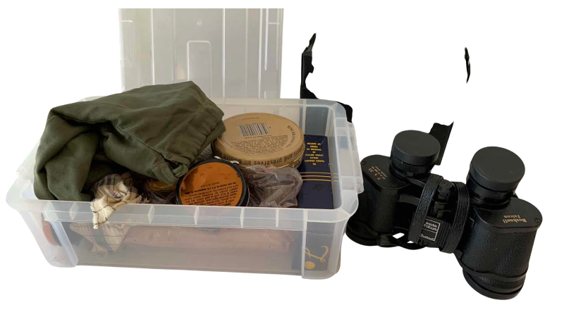 View 1 of SHOE SHINE SET AND BUSHNELL BINOCULARS