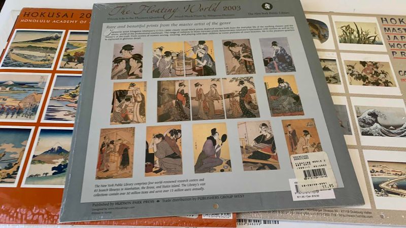 View 5 of FIVE JAPANESE WOOD BLOCK CALENDARS