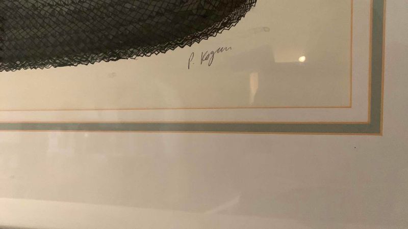 View 3 of FLAT TOPPED BOAT HAT, SIGNED BY ARTIST, PAMELA KOGEN 36” X 26”