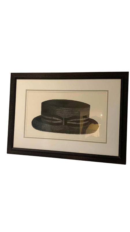 View 1 of FLAT TOPPED BOAT HAT, SIGNED BY ARTIST, PAMELA KOGEN 36” X 26”