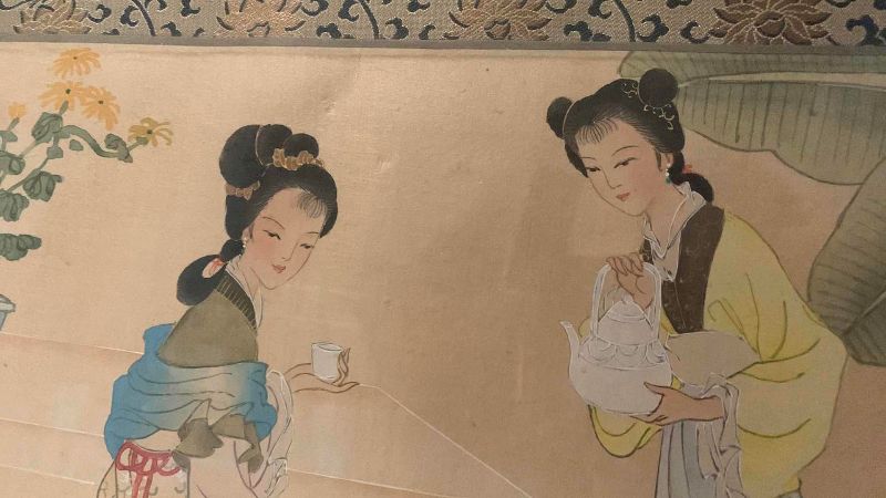 View 2 of ANTIQUE ASIAN PAINTING ON SILK 20“ X 12“