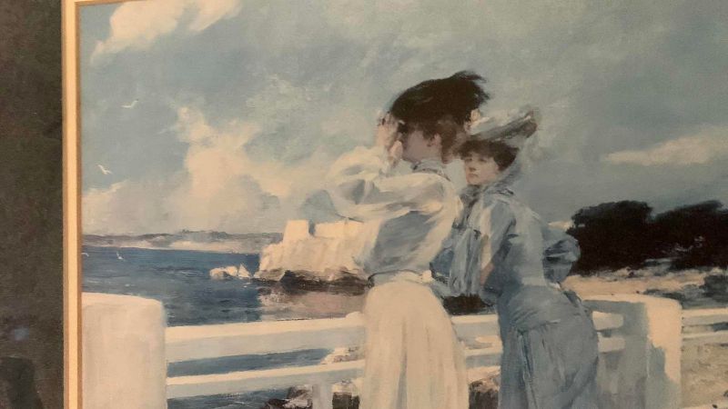 View 2 of “THE SEAGULLS” PRINT BY ALBERT PIERRE RENÉE MAIGNAN , 19” X 19”