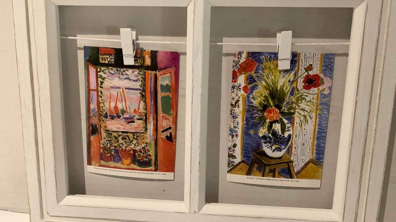 View 3 of THOMASVILLE MARKETPLACE ARTWORK WINDOW FRAME WITH POSTCARDS 14” X 20”