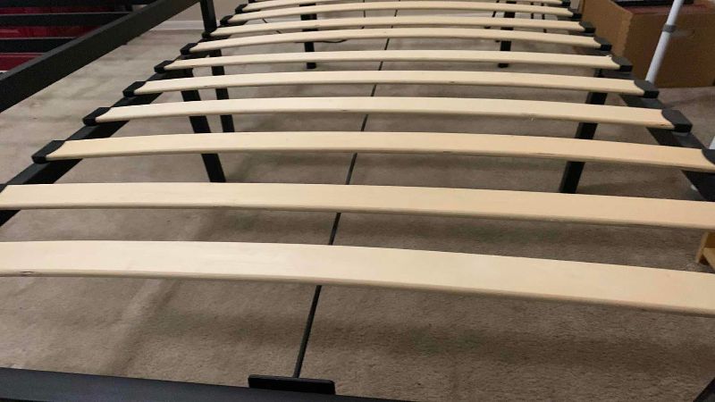 View 3 of TWIN XL METAL AND WOODEN SLAT BEDFRAME