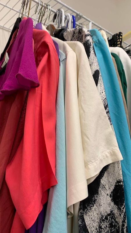 View 3 of WOMEN’S DRESS CLOTHING AND SUITS ASSORTED SIZES SILK SHIRTS