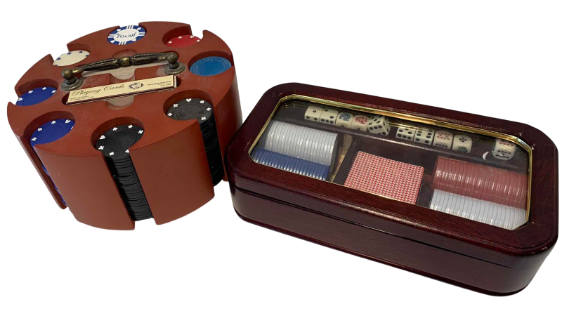 View 1 of POKER CHIPS AND CARD PLAYING SETS