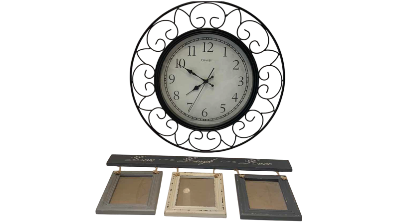 View 1 of WALL CLOCK AND HANGING PICTURE FRAMES