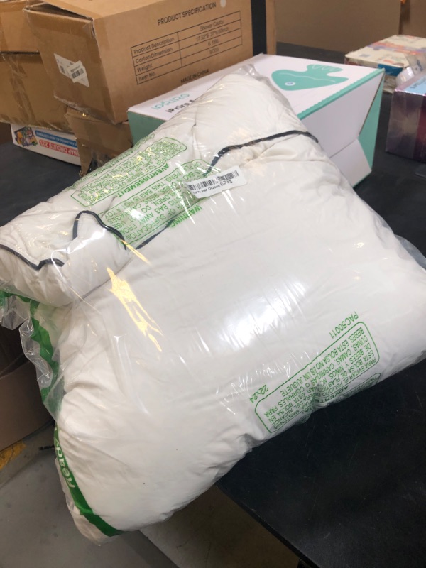 Photo 1 of HYVIF Luxury Down Fiber Pillow - Soft Down Fiber Pillows for Sleeping Breathable, All Seasons - Perfect for Bedroom & Hotel - King (20" x 36"),1 Pack