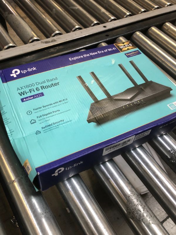 Photo 1 of TP-Link AX1800 WiFi 6 Router V4 (Archer AX21) - Dual Band Wireless Internet, Gigabit, Easy Mesh, Works With Alexa - A Certified for Humans Device