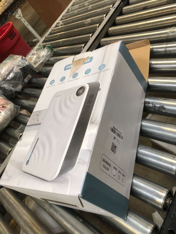 Photo 1 of (1000 Sq.Ft) Dehumidifiers for Home, 118 OZ Water Tank Dehumidifiers for Basement, Dehumidifier with Timer, Humidity Display and Silent Mode, Dehumidifier with Drain Hose (White)