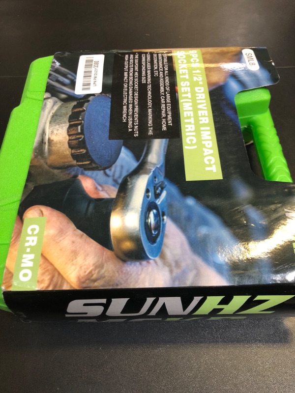 Photo 1 of SUNKPMCKP 1/2" Drive Deep 6-Point Impact Socket Set, 9-Piece METRIC Spindle Axle Nut Impact Socket Set, Cr-Mo, 29mm - 38mm