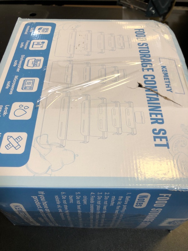 Photo 1 of KEMETHY 36-Piece Food Storage Containers with Lids(18 Containers & 18 Lids), Plastic Food Containers for Pantry & Kitchen Storage and Organization, BPA-Free, Leak Proof, Reusable with Labels & Pen