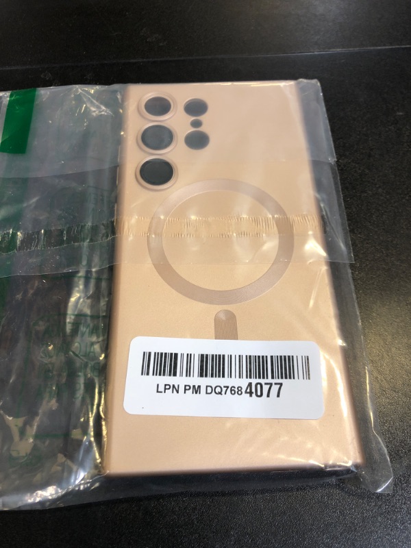 Photo 1 of ankofave Magnetic for Samsung Galaxy S24 Ultra Phone Case for Women/Men, Matte Luxury Soft Metallic Luster Design with Camera Lens Protector, Shockproof Anti-Scratch Phone Case 6.8"-Champagne Gold