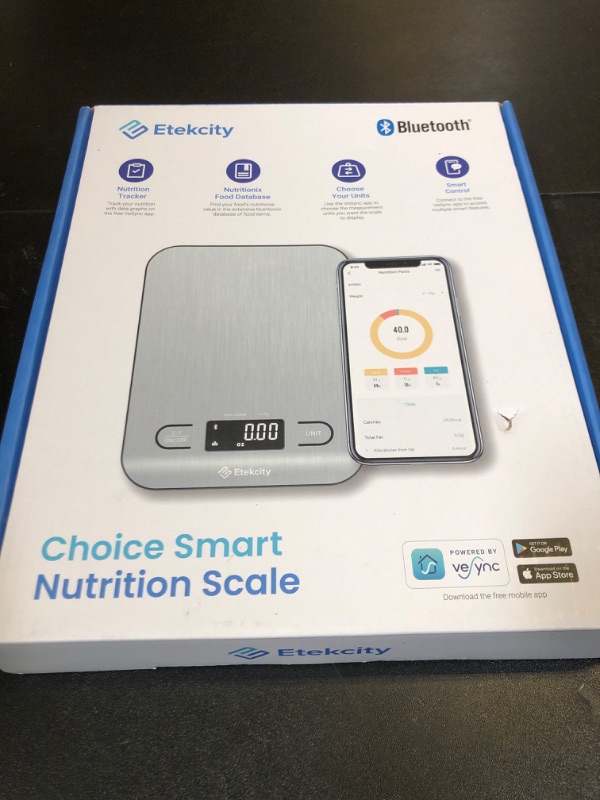 Photo 1 of Etekcity Food Nutrition Kitchen Scale, Digital Grams and Ounces for Weight Loss, Baking, Cooking, Keto and Meal Prep, Large, 304 Stainless Steel