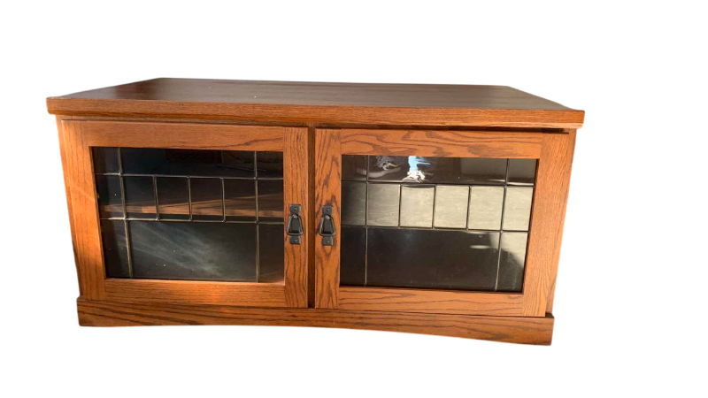 Photo 1 of TELEVISION STAND WITH GLASS 44” X 25” H 23”