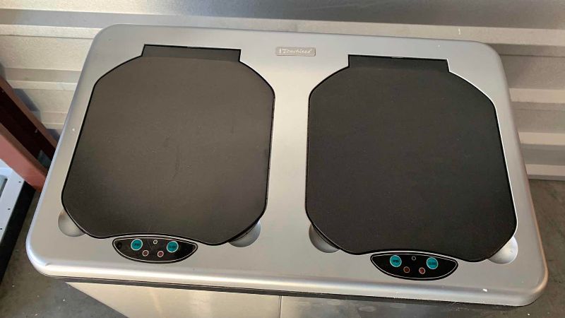 Photo 1 of TOUCH LESS DOUBLE BARREL TRASH CAN