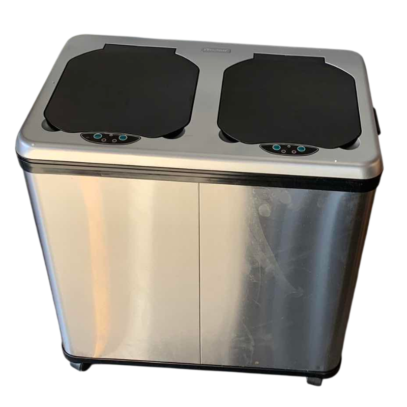 Photo 1 of TOUCH LESS DOUBLE BARREL TRASH CAN
