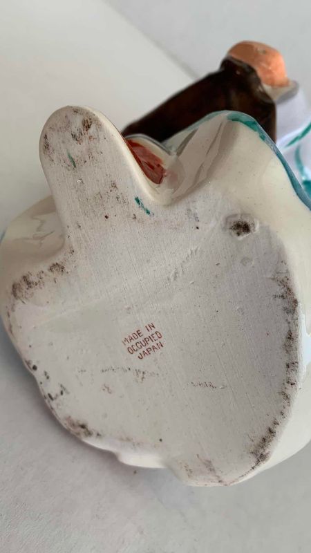 Photo 1 of VINTAGE 1940’S PEDDLER TOBY PITCHER MADE IN OCCUPIED JAPAN 7.5”