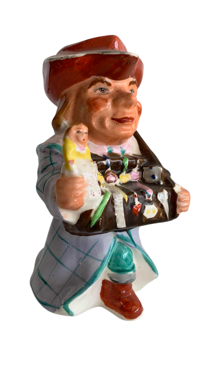 Photo 1 of VINTAGE 1940’S PEDDLER TOBY PITCHER MADE IN OCCUPIED JAPAN 7.5”