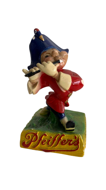 Photo 1 of VINTAGE PFEIFFER’S BEER CHALKWARE STATUE 8”