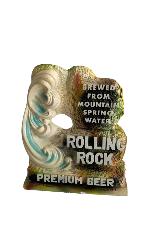 Photo 1 of ROLLING ROCK PREMIUM BEER ADVERTISEMENT STATUE 11”