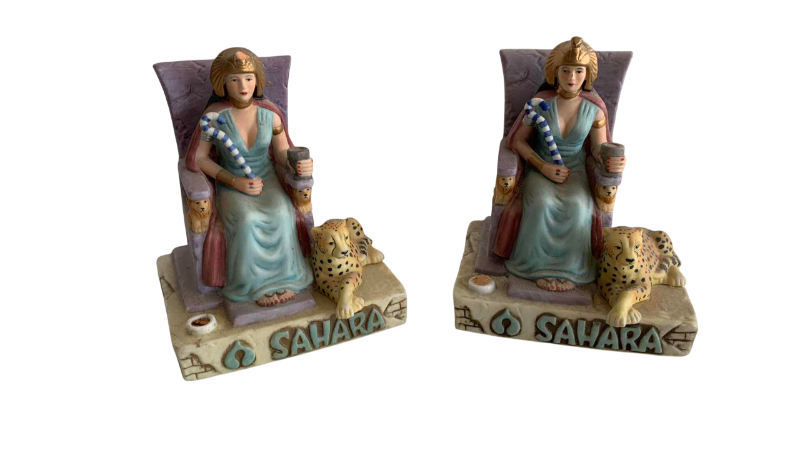 Photo 1 of 2-VINTAGE LAS VEGAS SAHARA HOTEL NUMBERED STATUES H5”