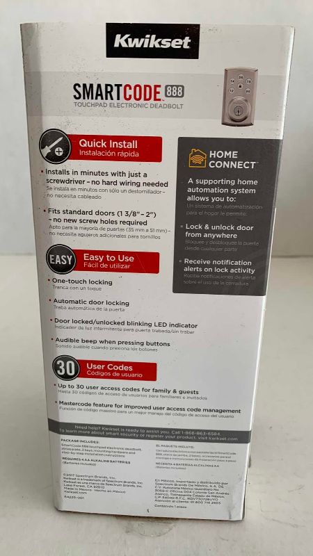 Photo 1 of KWIKSET SMARTCODE 888 TOUCHPAD ELECTRONIC DEADBOLT