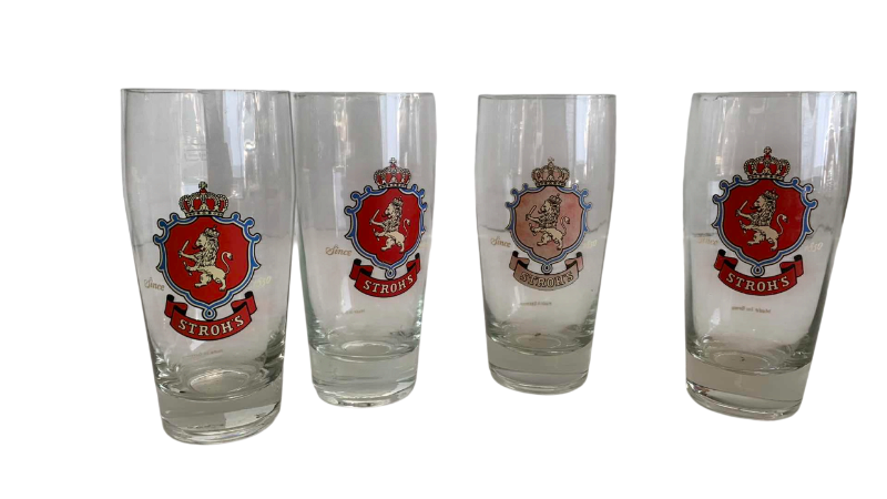 Photo 1 of 4 VINTAGE STROHS BEER GLASSES