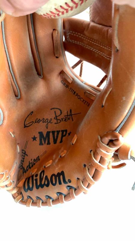 Photo 1 of WILSON BASEBALL GLOVE AND BALL