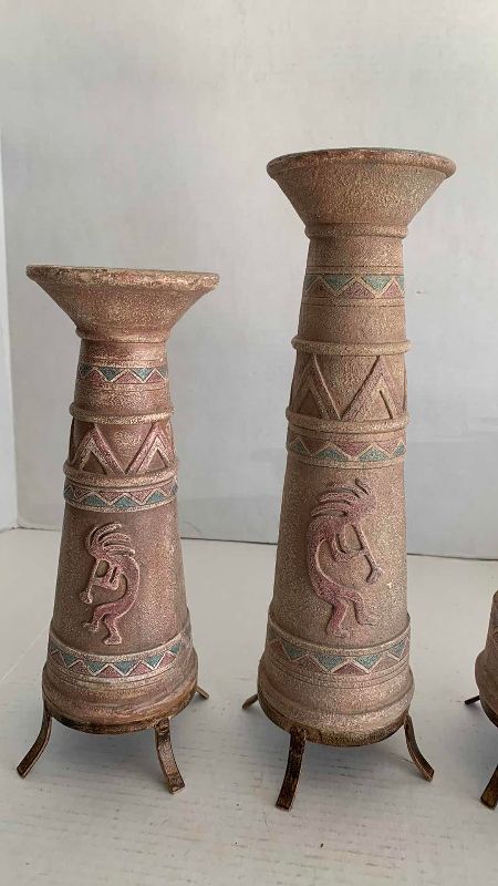 Photo 1 of 3 KOKOPELLI CANDLE HOLDERS 18”