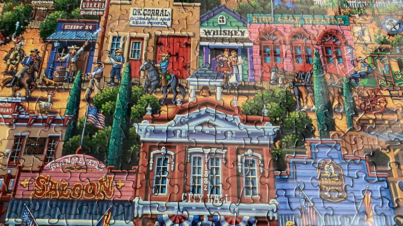 Photo 1 of WILD WEST PUZZLE ARTWORK 28” X 24”