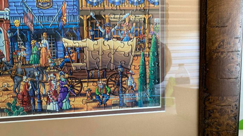 Photo 1 of WILD WEST PUZZLE ARTWORK 28” X 24”