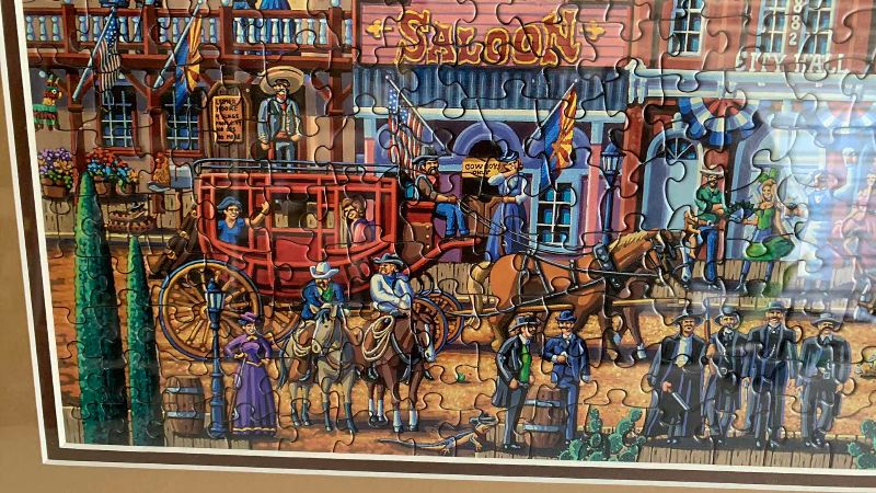 Photo 1 of WILD WEST PUZZLE ARTWORK 28” X 24”