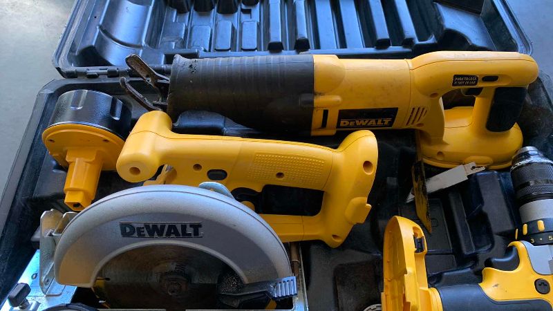 Photo 1 of DEWALT POWER TOOLS SET WITH CASE AND BATTERY