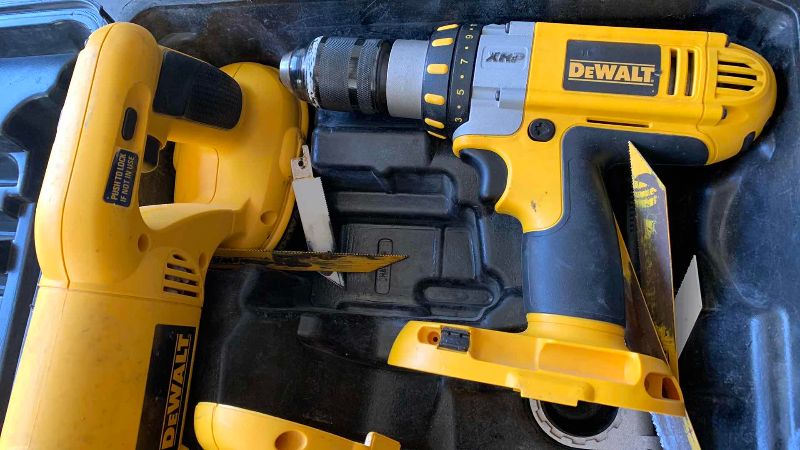 Photo 1 of DEWALT POWER TOOLS SET WITH CASE AND BATTERY