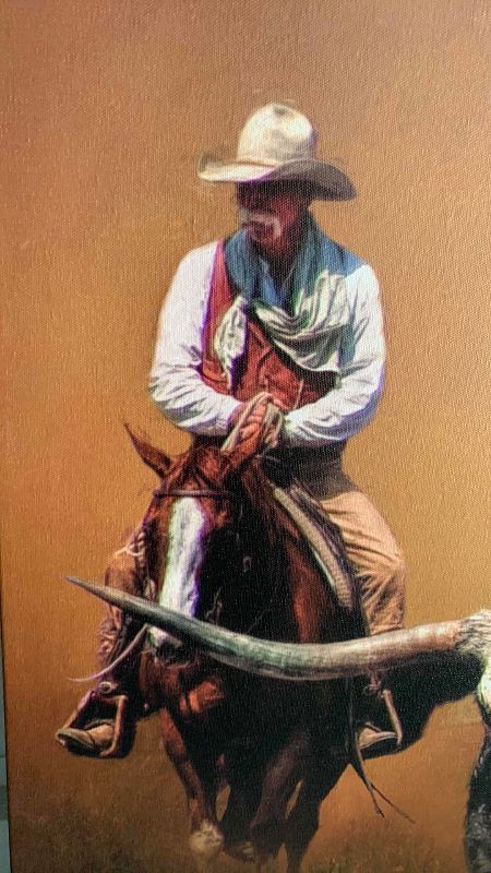 Photo 1 of THE CHISOLM TRAIL BY DAVID AND CAROL KELLY 40” X 60”