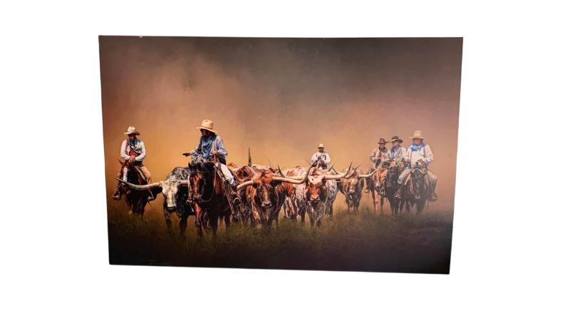Photo 1 of THE CHISOLM TRAIL BY DAVID AND CAROL KELLY 40” X 60”