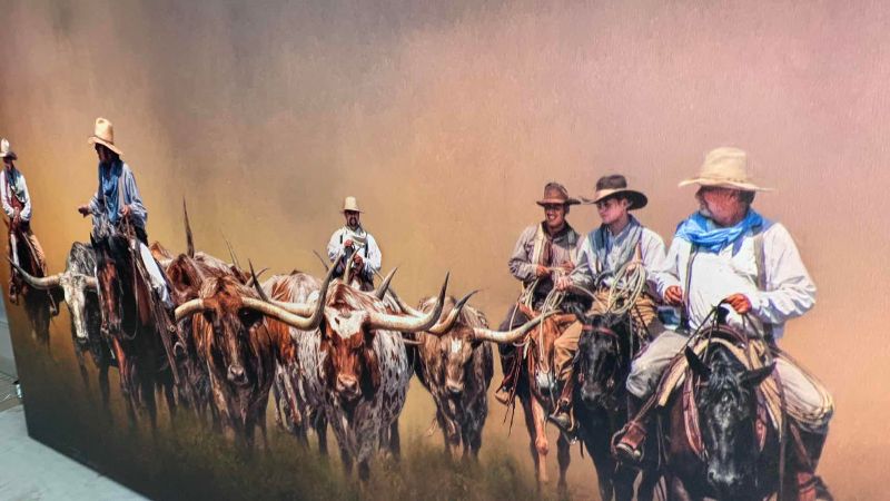 Photo 1 of THE CHISOLM TRAIL BY DAVID AND CAROL KELLY 40” X 60”
