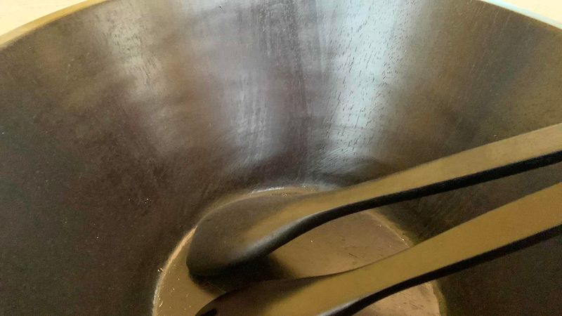 Photo 1 of 3 PIECE CLAY ART WOODEN SALAD BOWL SET