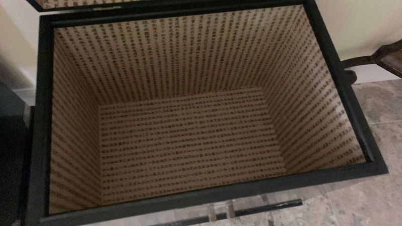 Photo 1 of BLACK LAQUER STORAGE CABINET WITH LOCK 19” X 13” H 22”