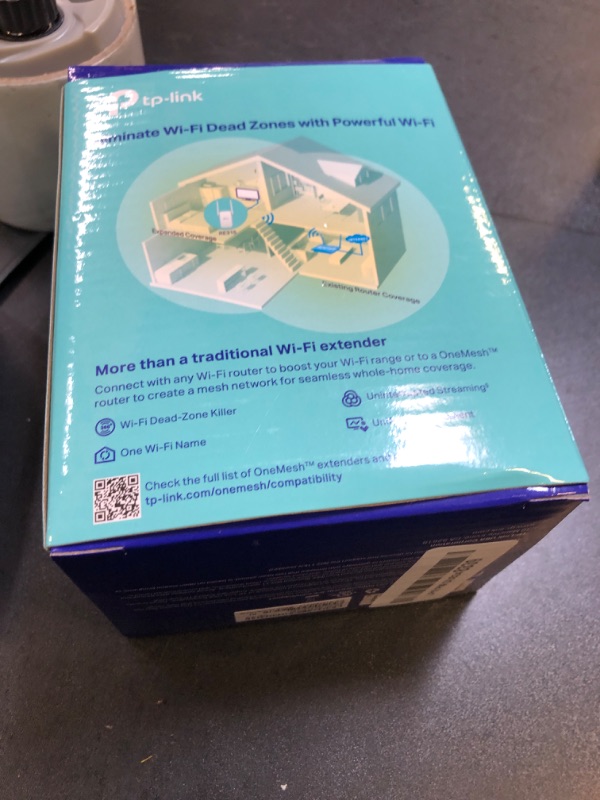 Photo 1 of TP-Link AC1200 WiFi Extender, 2024 Wirecutter Best WiFi Extender, 1.2Gbps home signal booster, Dual Band 5GHz/2.4GHz, Covers Up to 1500 Sq.ft and 30 Devices ,support Onemesh, One Ethernet Port (RE315)