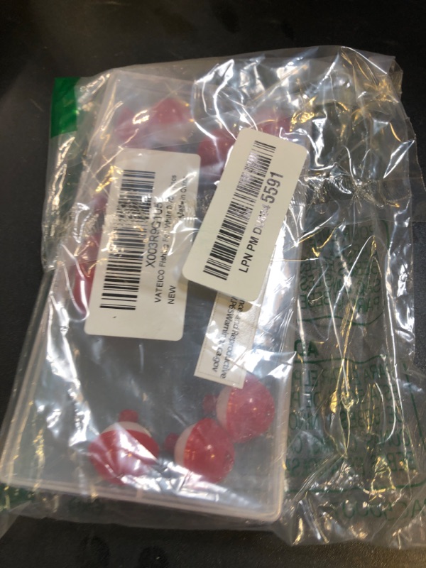 Photo 1 of VATEICO Fishing Folats Bulk Hard ABS Bobbers Snap-on Floats Push Button Round Buoy Float Bobbers for Crappie Panfish Walleyes Red and White 0.75"/1"/1.25"/1.5"/2" (0.75inch - 10pcs)