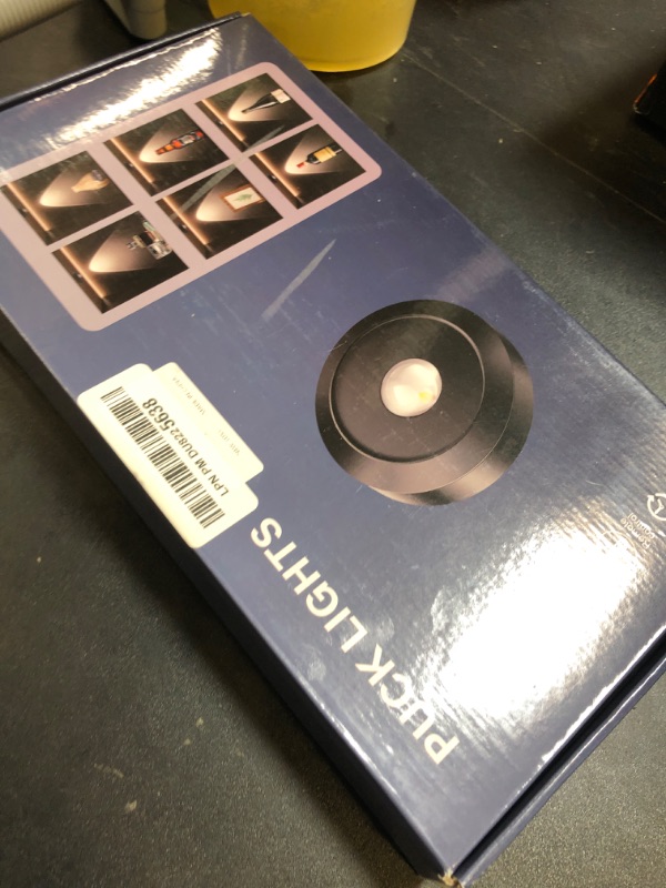 Photo 1 of 2024 New Puck Lights with Remote Control, Rechargeable Closet Lights, 1500mAh Battery Under Cabinet Lights, 3 Color and Timing Function, Dimmable LED Tap Light, Stick on Lights, Push Lights(6 Pack)