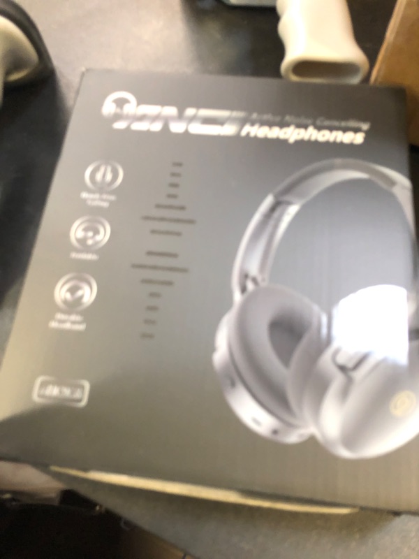 Photo 1 of EAORUL Active Noise Cancelling Headphones, 100H Playtime Headphones Wireless Bluetooth, Bluetooth Headphone with Mic, Over Ear Wireless Headphone with Deep Bass,Fast Charging for Travel (Midnight)