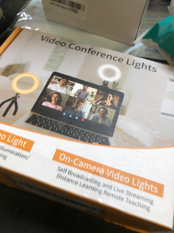 Photo 1 of Video Conference Lighting Kit, Ring Light Clip on Laptop Monitor with 5 Dimmable Color & 5 Brightness Level for Webcam Lighting/Zoom Lighting/Remote Working/Self Broadcasting and Live Streaming, etc.